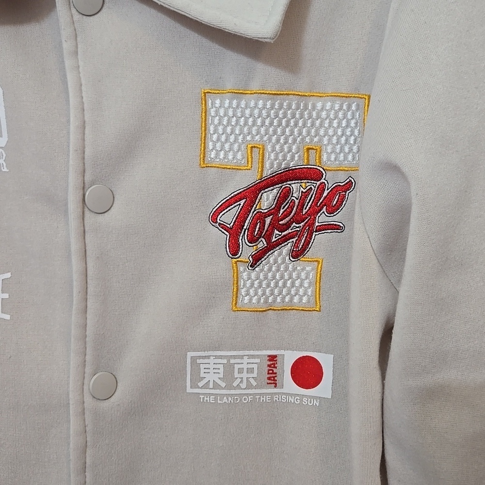 REGSTR Fearless Tokyo Warrior Beige Jacket Snapfront Medium - Picture 4 of 12